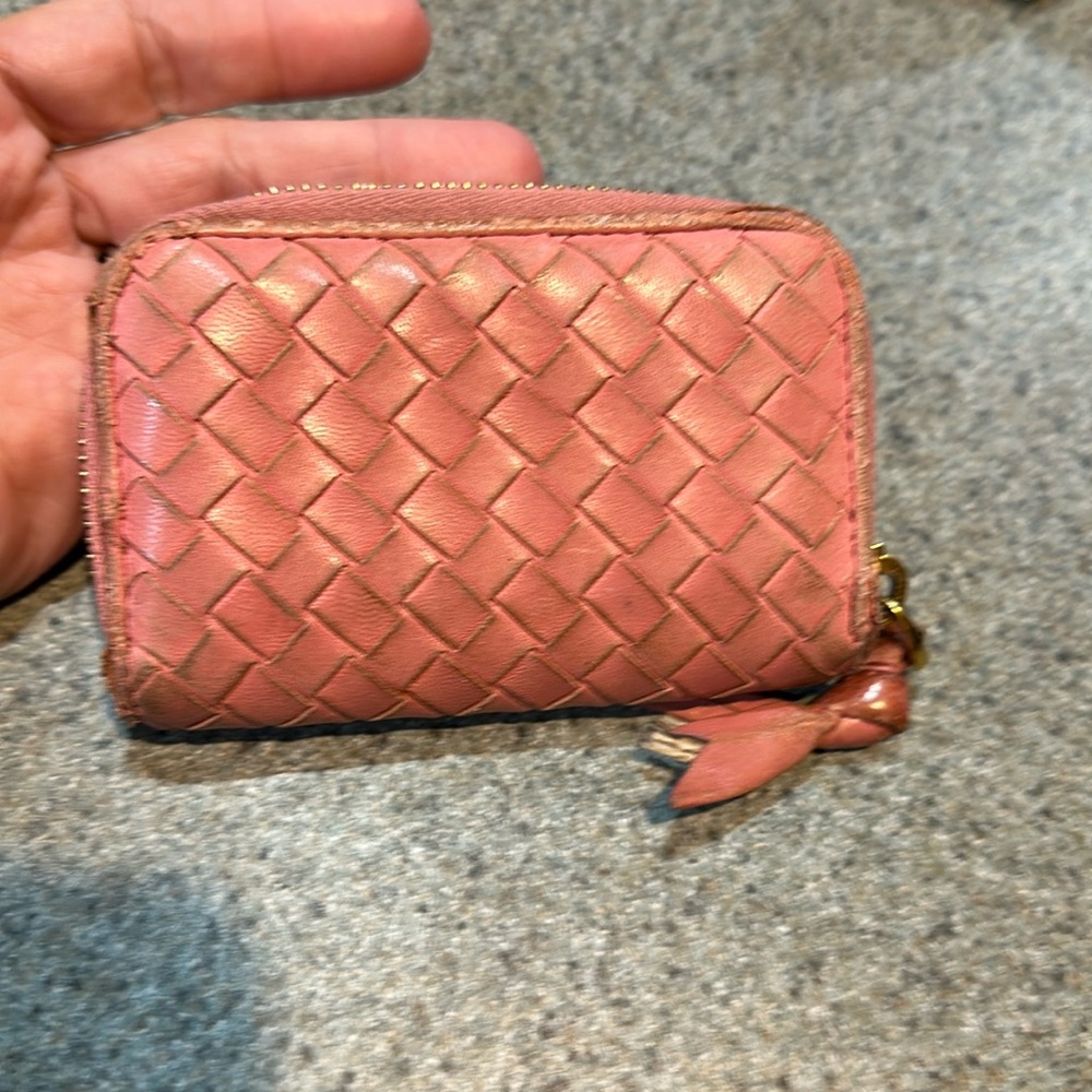 Bottega pink card holder